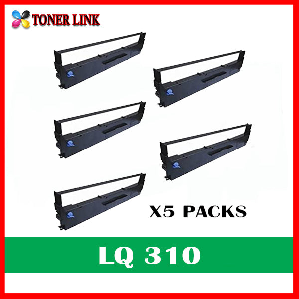 TLP Compatible Ribbon for EPSON LQ310 BK 10M 5Packs
